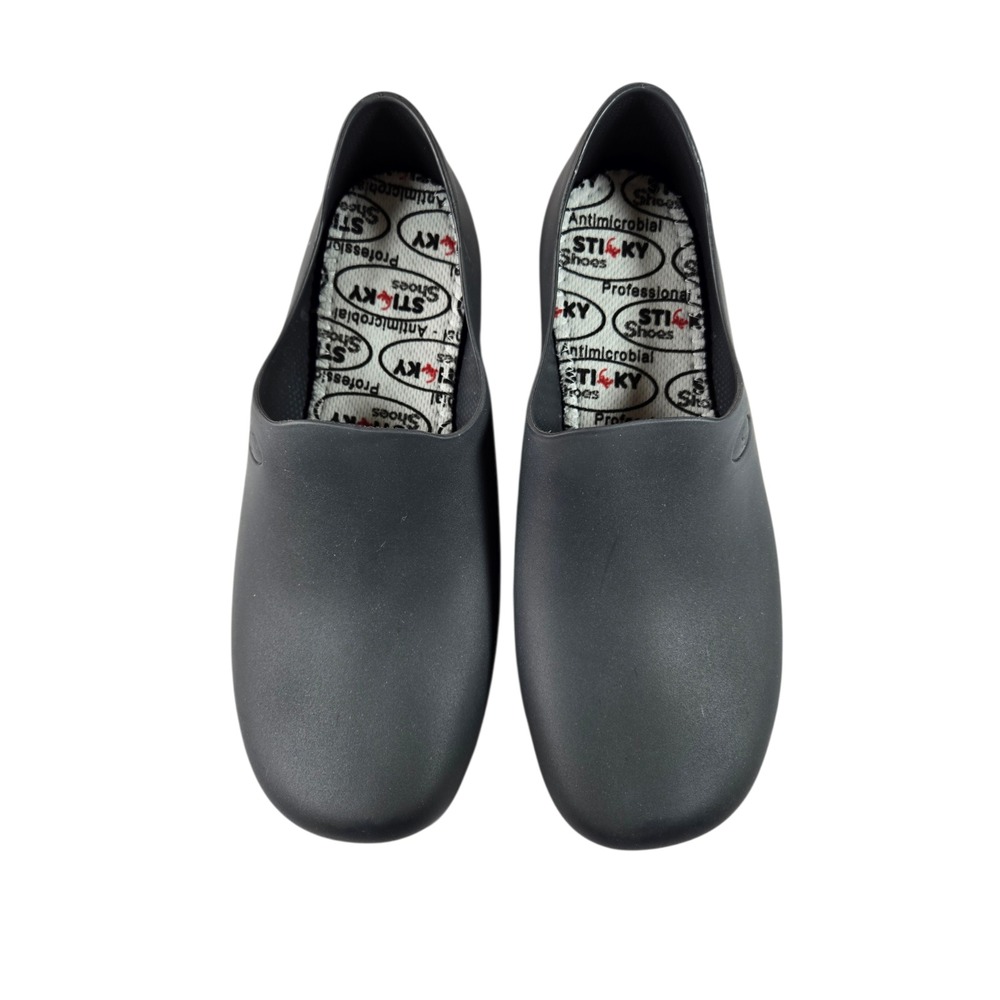 NEW Sticky Shoes Womens 10.5 Navy Waterproof Nursing Clogs Non Slip
